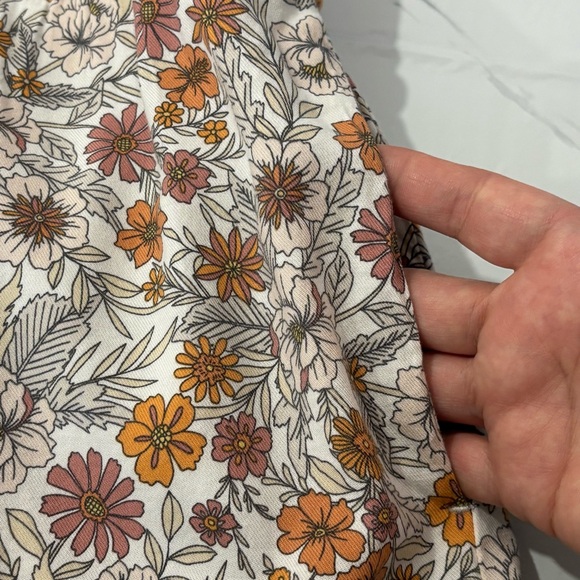 Denver Hayes Autum Floral Tie Waist Elastic Long Sleeves Size M Pockets Boho - Picture 11 of 15